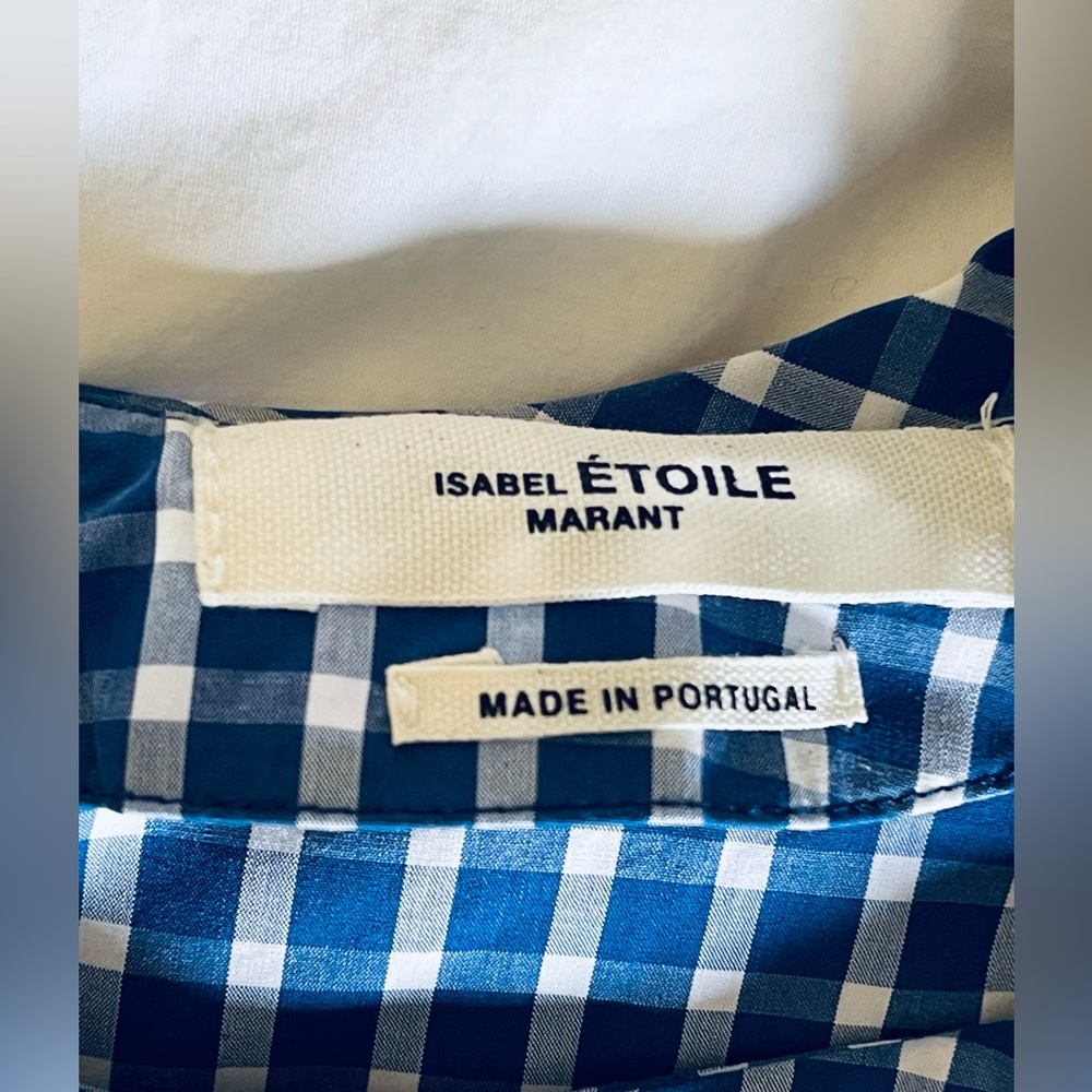 NWOT Isabel Marant bue and white checked top size 36, worn twice - Picture 3 of 10